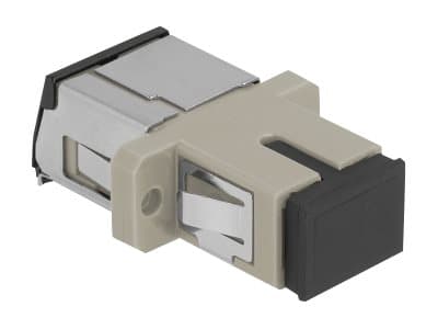 Delock - Nettverkskobling - SC multimodus (hunn) til SC multimodus (hunn) - fiberoptikk - simpleks - OM1/OM2 - beige
