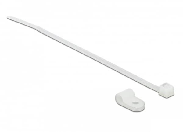 DeLOCK 18861, Ruuvikiinnitteinen johdinside, Nailon, Valkoinen, 4,8 mm, -10 - 120 °C, 1,86 cm