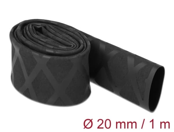Delock - Värmekrympslangar - 1 m - svart, X-pattern