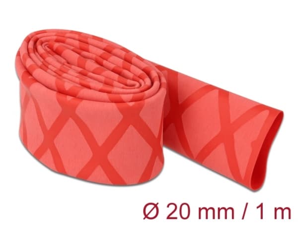 DeLOCK 19594, Kutistesukka, Punainen, Polyolefiini, 100 cm, 2 cm, 1 kpl