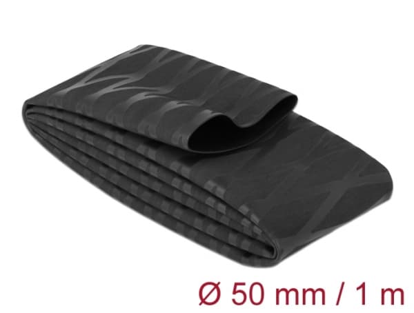 DeLOCK 19607, Varmekrympeslange, Sort, Polyolefin, 100 cm, 5 cm, 1 stykker