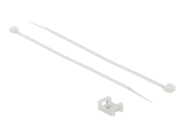 DeLOCK 18883, Tikasmallinen johdinside, Nailon, Valkoinen, -20 - 65 °C, 20 cm, 3,6 mm