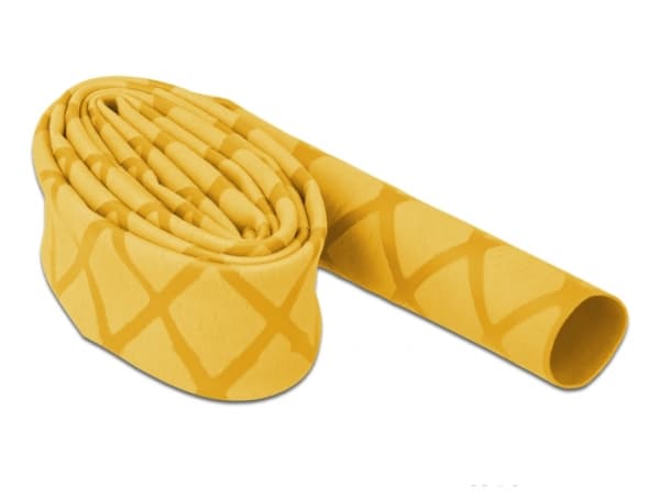 Delock - Fleksibel kabelkanal - X-pattern - 1 m - gul