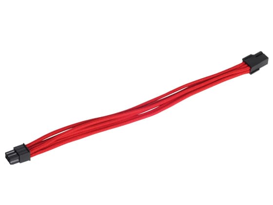 SilverStone PP07 - Strømforlengelseskabel - 6-pins PCIe-strøm (hunn) til 6-pins PCIe-strøm (hann) - 25 cm - rød