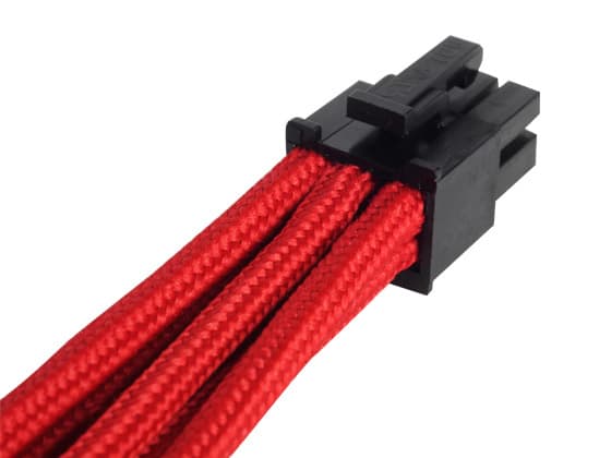 SilverStone PP07 - Strømforlengelseskabel - 6-pins PCIe-strøm (hunn) til 6-pins PCIe-strøm (hann) - 25 cm - rød