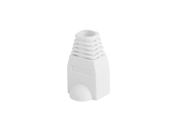 Lanberg Os+?onka na wtyk RJ45 bia+?a 100 sztuk, Kabelgömma, Vit