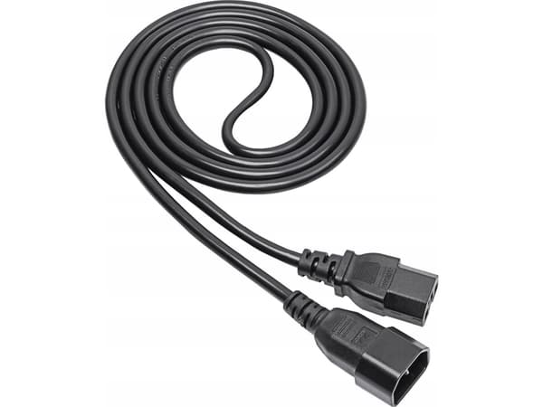 Akyga AK-UP-06 - Strømkabel - IEC 60320 C14 til IEC 60320 C15 - 250 V - 15 A - 1.8 m - svart