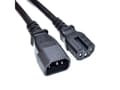 Miniatyrbilde 2 av 4: Akyga AK-UP-06 - Strømkabel - IEC 60320 C14 til IEC 60320 C15 - 250 V - 15 A - 1.8 m - svart