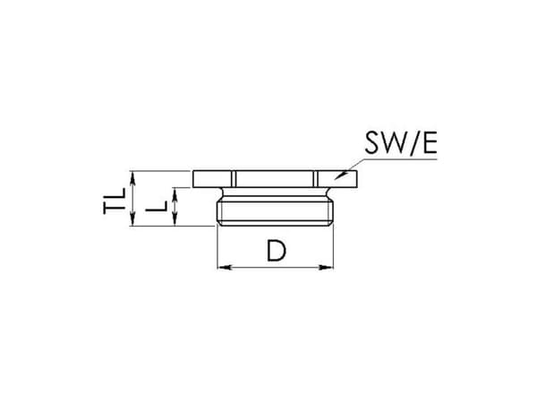 Wiska EX-VSM 25 Blindprop slagfast, Eksplosionsbeskyttet M25 Metal Natur 1 stk