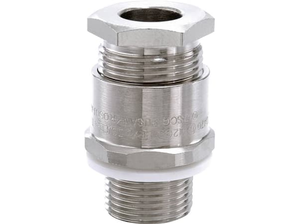 Wiska OS-A2F-U 16X / M20 50108019 Kabelforskruning slagfast, med kontramøtrik, med fortætning M20 Messing (forniklet) Natur 1 stk
