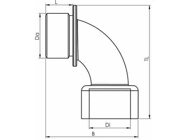 Wiska EWI90 20 LG 10110776 Vinkelforskruning M20 Polyamid Gråhvid (RAL 7035) 10 stk