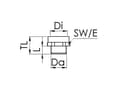 Miniatyrbilde 1 av 2: Wiska 10063604 KRP 9/7 Kabelforskruning reduktion PG9 PG7 Plastic 100 stk