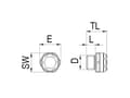 Miniatyrbilde 1 av 3: Wiska 10106591 EVPS 20 Blindprop slagfast M50 Plastic Gråhvid (RAL 7035) 10 stk