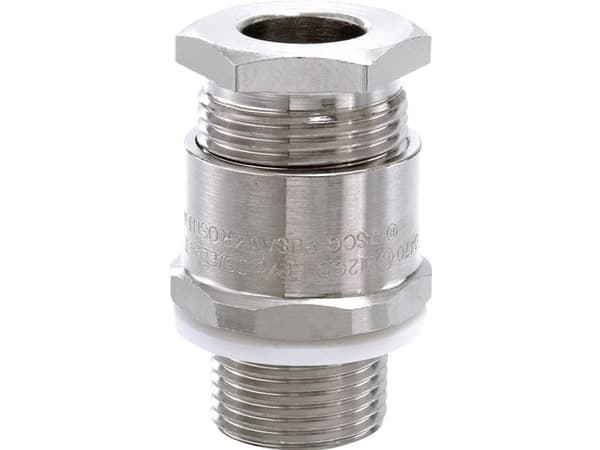 Wiska OS-A2F-U 20 / M20 50107570 Kabelforskruning slagfast, med kontramøtrik, med fortætning M20 Messing (forniklet) Natur 1 stk