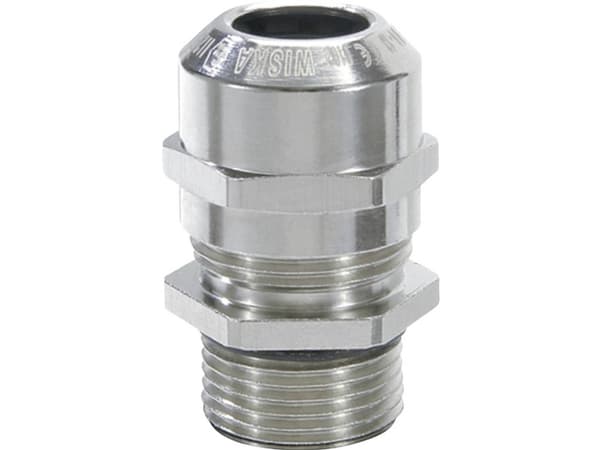 Wiska EMSKE-L 20 LT 10065940 Kaapeliläpivienti iskunkestävä, vedonpoistolla, tiivisteellä M20 Messinki (niklattu) Luonto 50 kpl