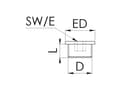 Miniatyrbild 1 av 3: Wiska 50065613 OSSP-R 32 Blindprop slagfast, Eksplosionsbeskyttet M32 Metal Natur 1 stk