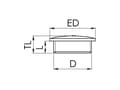 Miniatyrbilde 1 av 2: Wiska 50061763 VS 11 Blindprop slagfast PG11 Plastic Sort (RAL 9005) 100 stk