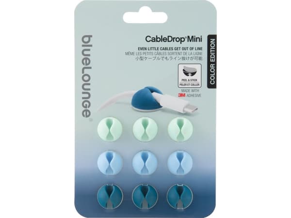 Bluelounge CableDrop Mini, Magneettinen, Muovi, Sininen
