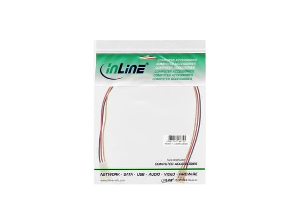 InLine 3 pin Molex, 0,3 m, Uros, Naaras, Monivärinen
