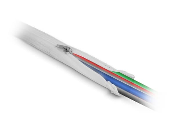 Delock - Flätad ärm - 1 m - vit