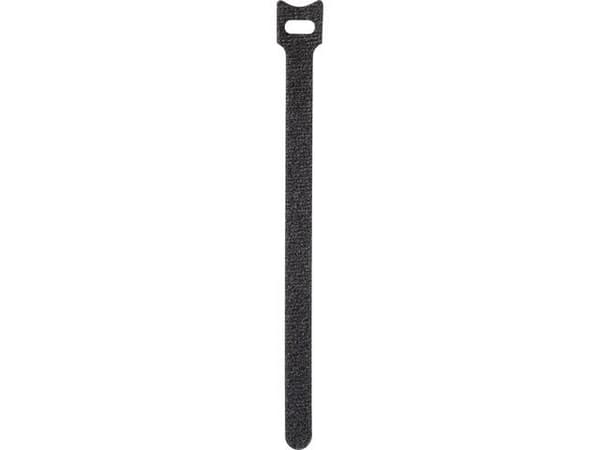 Toolcraft KL12X280SC, Hook & loop cable tie, Velcro mappe, Sort, 28 cm, 12 mm, 16 stykker