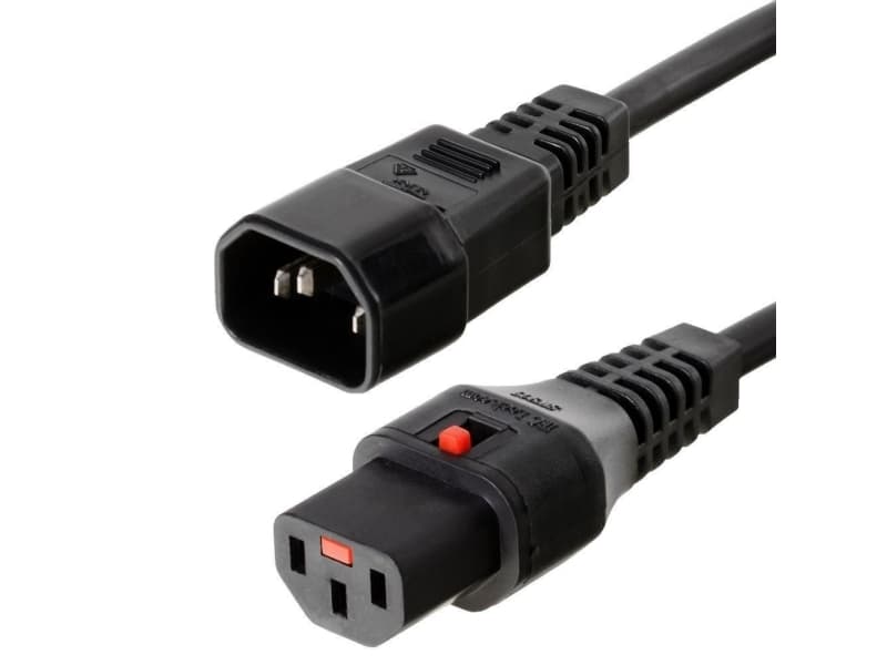 IEC LOCK PC1003, 1,5 m, C14 coupler, C13 coupler, H05VV-F