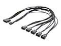 Miniatyrbilde 2 av 5: DELTACO - Strømsplitter - 4-pins PWM (hunn) til 4-pins PWM (hann) - 45 cm