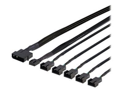 DELTACO - Strømsplitter - 4-pins PWM (hunn) til 4-pins PWM (hann) - 45 cm