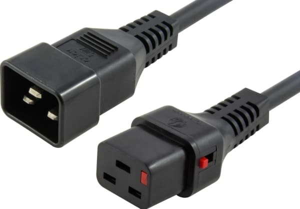 MicroConnect - Strømkabel - IEC 60320 C20 til IEC 60320 C19 låsende - AC 250 V - 16 A - 2 m - lajiteltu