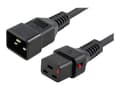 Pikkukuva 1 / 4: MicroConnect - Strømkabel - IEC 60320 C20 til IEC 60320 C19 låsende - AC 250 V - 16 A - 2 m - lajiteltu