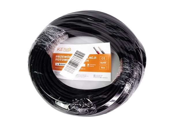 Keno Energy solcellekabel 6 mm² sort, 50m