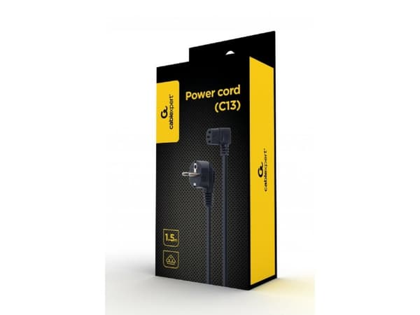 Gembird PC-186A-VDE1B-1.5M, 1,5 m, Strömkontakt typ F, IEC C13, 10 A