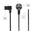 Miniatyrbild 4 av 5: Gembird PC-186A-VDE1B-1.5M, 1,5 m, Strömkontakt typ F, IEC C13, 10 A