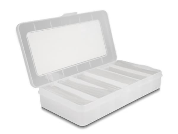 Delock - Varmekrympeslangesett - assortment box - gjennomsiktig
