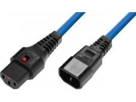 IEC LOCK PC963, Han/hun, C13 coupler, C14 coupler, Lige, Lige, Blå