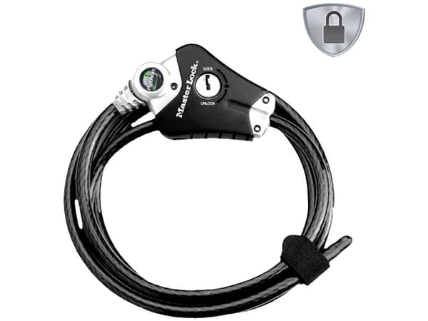MASTER LOCK 8428EURDPRO, 1,8 m, Nøkkel, Stål, Sort