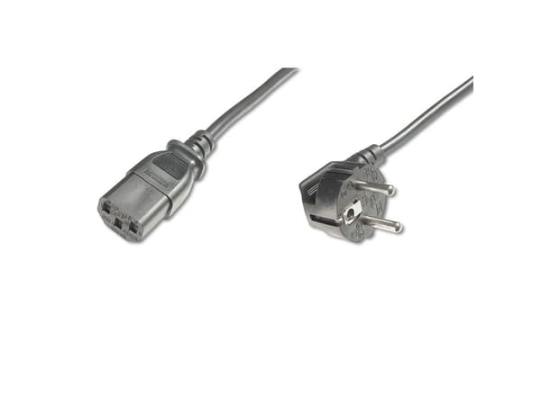 ASSMANN - Strømkabel - power IEC 60320 C13 til power CEE 7/7 (hann) - AC 250 V - 2.5 m - formstøpt - svart