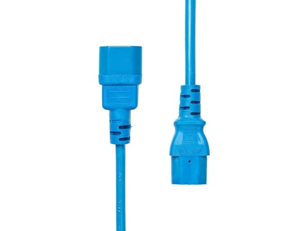 Power Extension Cord C13 to C14 1M Blue