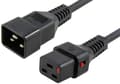 Miniatyrbilde 3 av 4: MicroConnect - Strømkabel - IEC 60320 C19 låsing til IEC 60320 C20 rett - AC 250 V - 16 A - 1 m - svart