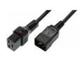 Miniatyrbilde 2 av 4: MicroConnect - Strømkabel - IEC 60320 C19 låsing til IEC 60320 C20 rett - AC 250 V - 16 A - 1 m - svart