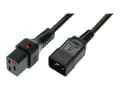 Miniatyrbilde 1 av 4: MicroConnect - Strømkabel - IEC 60320 C19 låsing til IEC 60320 C20 rett - AC 250 V - 16 A - 1 m - svart
