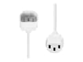 Miniatyrbilde 3 av 5: ProXtend - Strømforlengelseskabel - power IEC 60320 C13 til IEC 60320 C14 - 250 V - 10 A - 50 cm - hvit