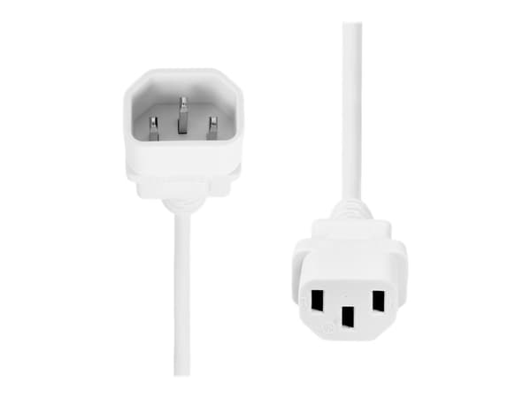 ProXtend - Strømforlengelseskabel - power IEC 60320 C13 til IEC 60320 C14 - 250 V - 10 A - 50 cm - hvit