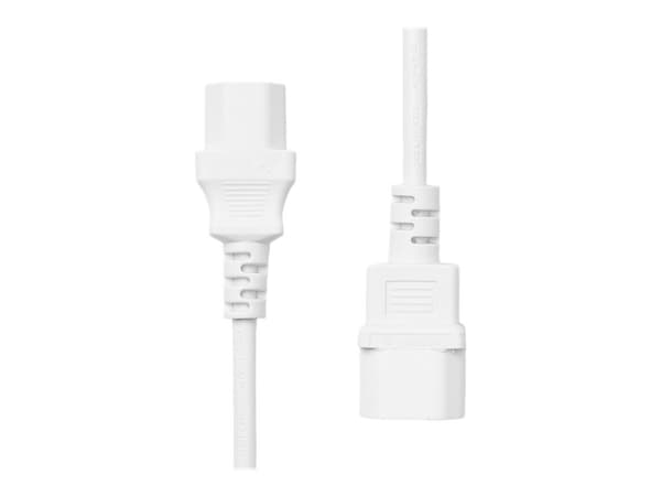 ProXtend - Strømforlengelseskabel - power IEC 60320 C13 til IEC 60320 C14 - 250 V - 10 A - 50 cm - hvit