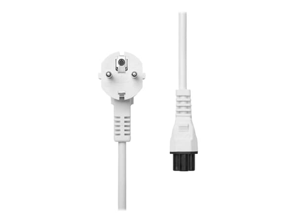 ProXtend - Strømkabel - type F (hann) vinklet til IEC 60320 C5 rett - 250 V - 16 A - 2 m - hvit - Europa