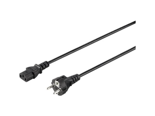 Sygonix SY-5042694 tilkoblingskabel for kaldt apparat svart 1,50 m (SY-5042694)
