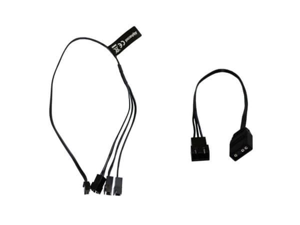 Alphacool 18601, 0,3 m, 3-pin, Rett, Rett, Sort, 12 g