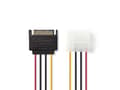 Miniatyrbilde 2 av 5: Nedis - Strømadapter - SATA-strøm (hann) til 4-pin intern strøm (hunn) - 15 cm - rund - forskjellige