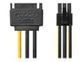 Miniatyrbilde 3 av 5: Nedis - Strømadapter - 6-pins PCIe-strøm (hunn) til SATA-strøm (hann) - 15 cm - forskjellige