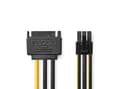 Miniatyrbilde 5 av 5: Nedis - Strømadapter - 6-pins PCIe-strøm (hunn) til SATA-strøm (hann) - 15 cm - forskjellige